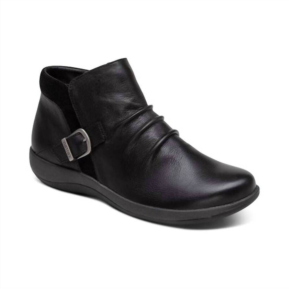NEW AETREX women's luna ankle boot - wide in black